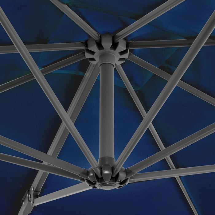 Umbrelă în consolă, stâlp din aluminiu albastru azur 250x250 cm - WALTI WALTI