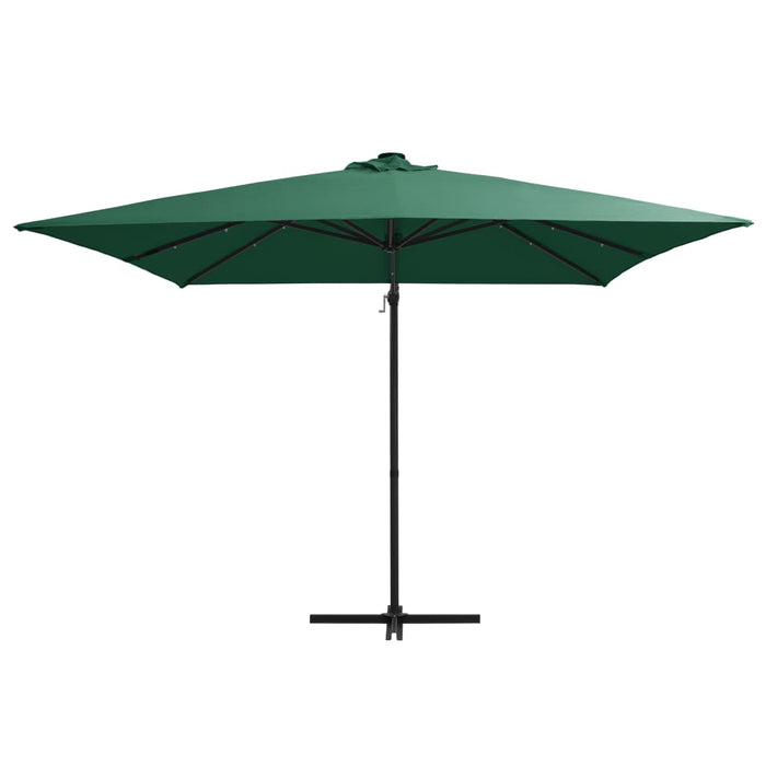 Umbrelă în consolă cu LED, stâlp din oțel, verde, 250x250 cm - WALTI WALTI