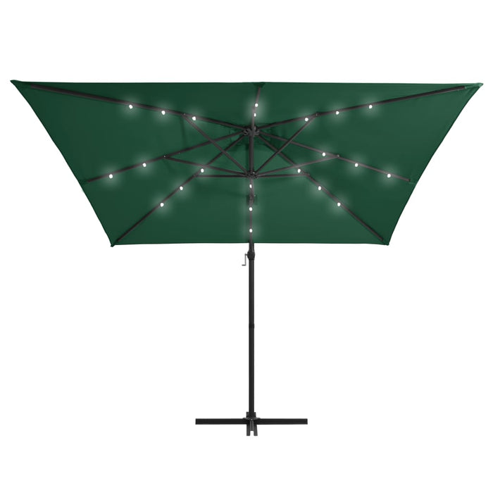 Umbrelă în consolă cu LED, stâlp din oțel, verde, 250x250 cm - WALTI WALTI