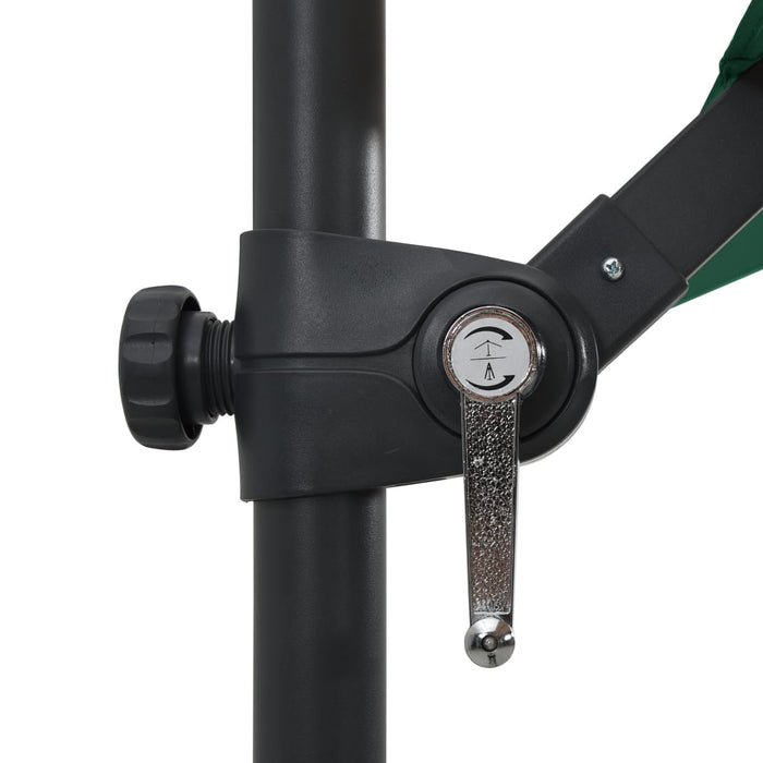 Umbrelă în consolă cu LED, stâlp din oțel, verde, 250x250 cm - WALTI WALTI