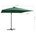 Umbrelă în consolă cu LED, stâlp din oțel, verde, 250x250 cm - WALTI WALTI
