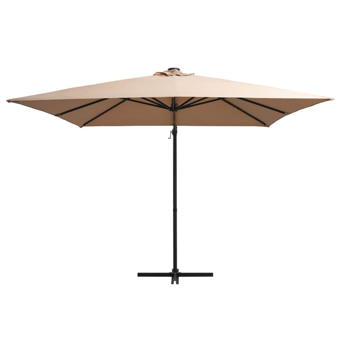 Umbrelă în consolă cu LED, stâlp din oțel, taupe, 250x250 cm - WALTI WALTI