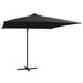 Umbrelă în consolă cu LED, stâlp din oțel, negru, 250x250 cm - WALTI WALTI