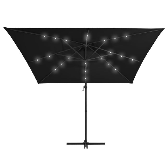 Umbrelă în consolă cu LED, stâlp din oțel, negru, 250x250 cm - WALTI WALTI