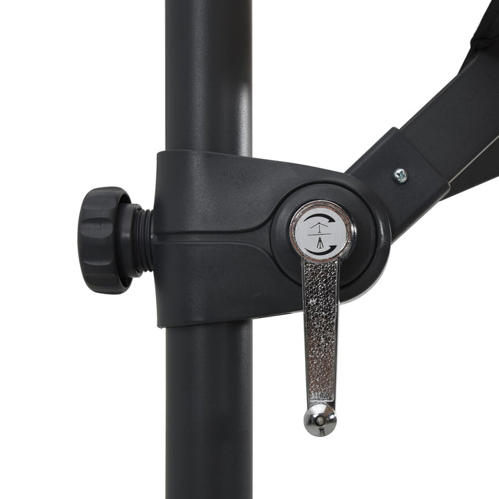 Umbrelă în consolă cu LED, stâlp din oțel, negru, 250x250 cm - WALTI WALTI