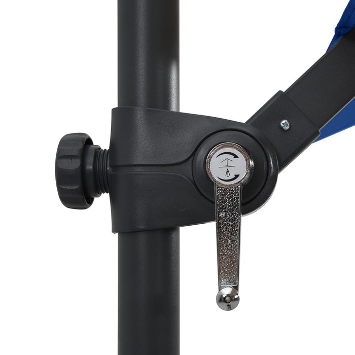 Umbrelă consolă cu LED, stâlp din oțel albastru azur 250x250 cm - WALTI WALTI