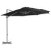 Umbrelă consolă de grădină, stâlp din oțel, negru, 300 cm - WALTI WALTI