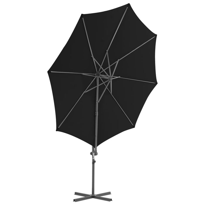 Umbrelă consolă de grădină, stâlp din oțel, negru, 300 cm - WALTI WALTI