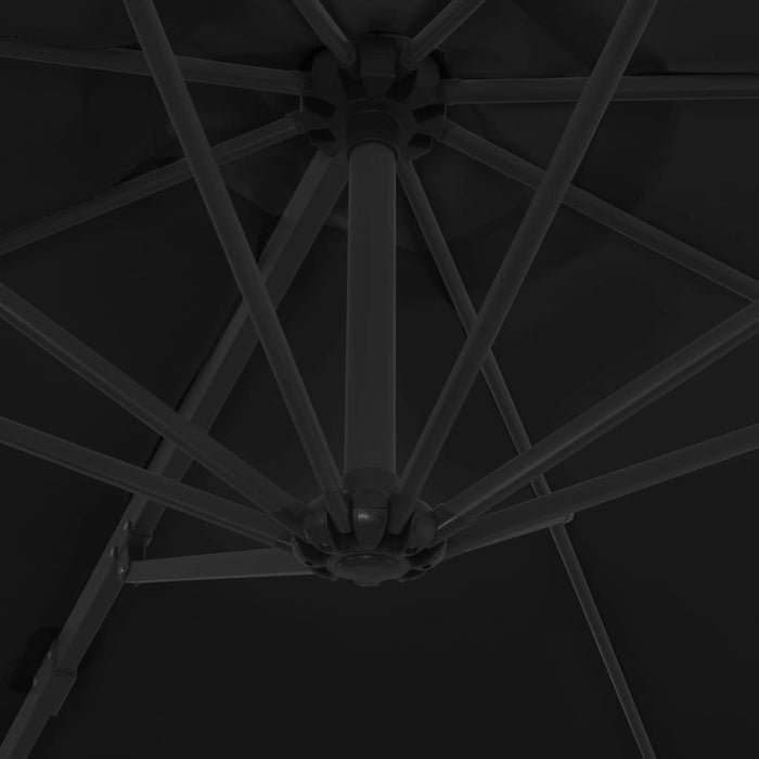 Umbrelă consolă de grădină, stâlp din oțel, negru, 300 cm - WALTI WALTI
