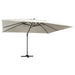 Umbrelă în consolă cu LED, stâlp din aluminiu nisipiu 400x300cm - WALTI WALTI