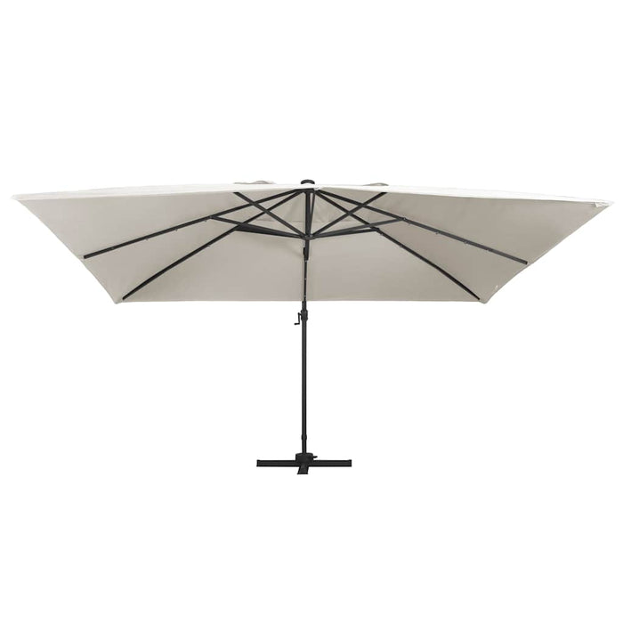 Umbrelă în consolă cu LED, stâlp din aluminiu nisipiu 400x300cm - WALTI WALTI