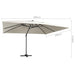 Umbrelă în consolă cu LED, stâlp din aluminiu nisipiu 400x300cm - WALTI WALTI