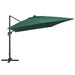 Umbrelă în consolă cu LED, stâlp din aluminiu verde 400x300 cm - WALTI WALTI