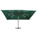 Umbrelă în consolă cu LED, stâlp din aluminiu verde 400x300 cm - WALTI WALTI