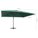 Umbrelă în consolă cu LED, stâlp din aluminiu verde 400x300 cm - WALTI WALTI