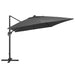 Umbrelă în consolă cu LED stâlp din aluminiu antracit 400x300cm - WALTI WALTI