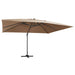 Umbrelă în consolă cu LED, stâlp din aluminiu taupe 400x300 cm - WALTI WALTI