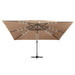 Umbrelă în consolă cu LED, stâlp din aluminiu taupe 400x300 cm - WALTI WALTI
