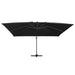 Umbrelă suspendată cu LED și stâlp aluminiu negru 400x300 cm - WALTI WALTI