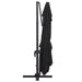 Umbrelă suspendată cu LED și stâlp aluminiu negru 400x300 cm - WALTI WALTI
