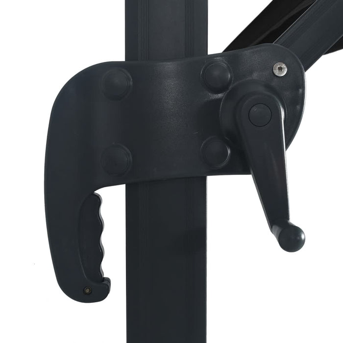 Umbrelă suspendată cu LED și stâlp aluminiu negru 400x300 cm - WALTI WALTI