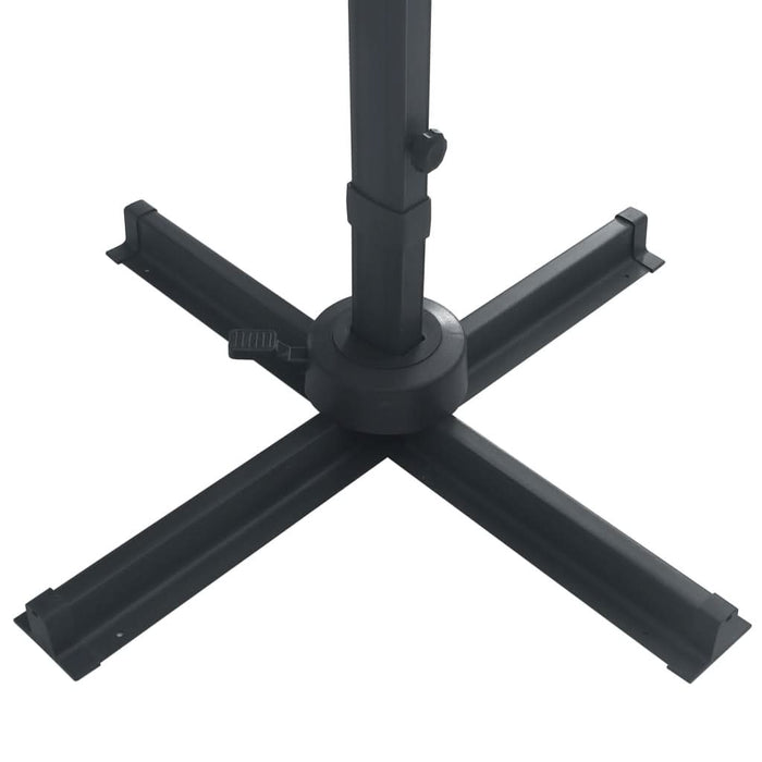 Umbrelă suspendată cu LED și stâlp aluminiu negru 400x300 cm - WALTI WALTI