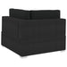 Set mobilier de grădină cu perne, 3 piese, negru, poliratan - WALTI WALTI