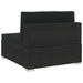 Set mobilier de grădină cu perne, 3 piese, negru, poliratan - WALTI WALTI