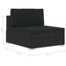 Set mobilier de grădină cu perne, 3 piese, negru, poliratan - WALTI WALTI