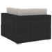Set mobilier de grădină cu perne, 4 piese, negru, poliratan - WALTI WALTI