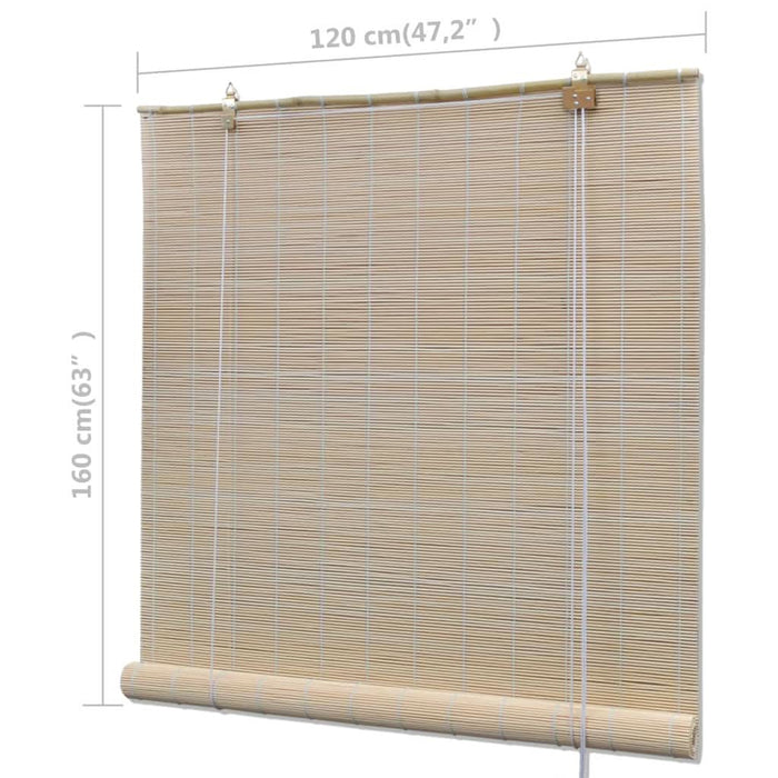 Jaluzele din bambus natural tip rulou, 2 buc., 120 x 160 cm - WALTI WALTI
