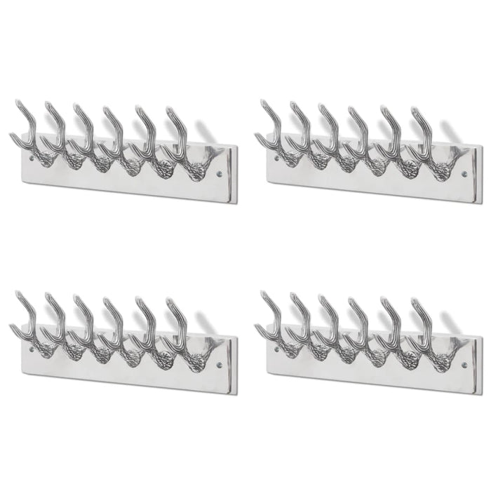 Cuiere de haine, 4 buc., argintiu, aluminiu - WALTI WALTI