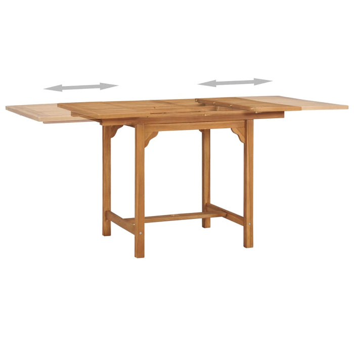 Masă de grădină extensibilă (110-160)x80x75cm lemn masiv tec - WALTI WALTI