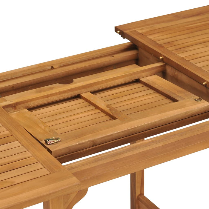 Masă de grădină extensibilă (110-160)x80x75cm lemn masiv tec - WALTI WALTI