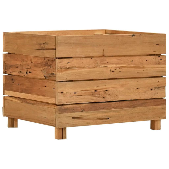 Strat înălțat, 50x40x38 cm, lemn de tec reciclat și oțel - WALTI WALTI