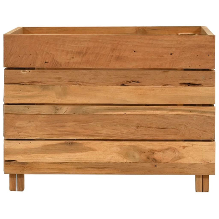 Strat înălțat, 50x40x38 cm, lemn de tec reciclat și oțel - WALTI WALTI