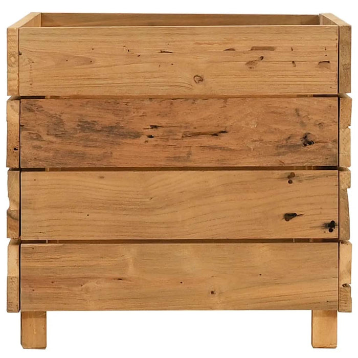 Strat înălțat, 50x40x38 cm, lemn de tec reciclat și oțel - WALTI WALTI