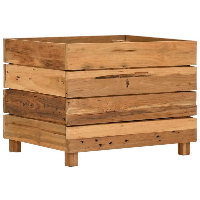 Strat înălțat, 50x40x38 cm, lemn de tec reciclat și oțel - WALTI WALTI