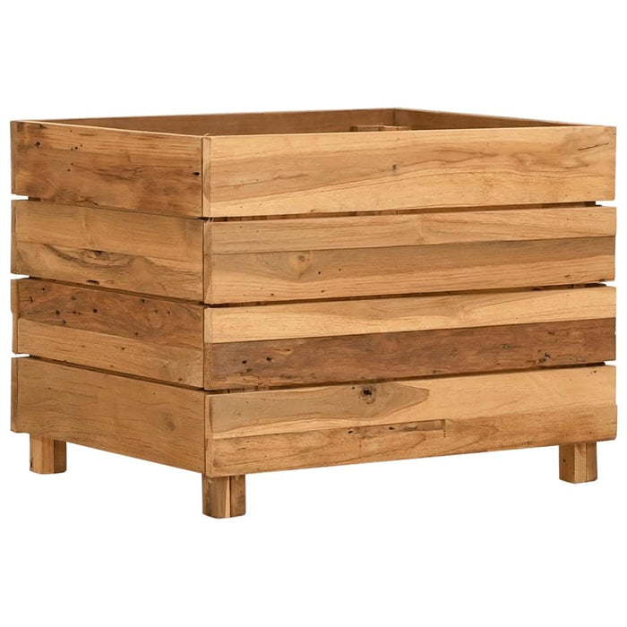 Strat înălțat, 50x40x38 cm, lemn de tec reciclat și oțel - WALTI WALTI