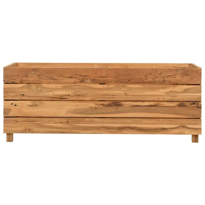 Strat înălțat, 100x40x38 cm, lemn de tec reciclat și oțel - WALTI WALTI
