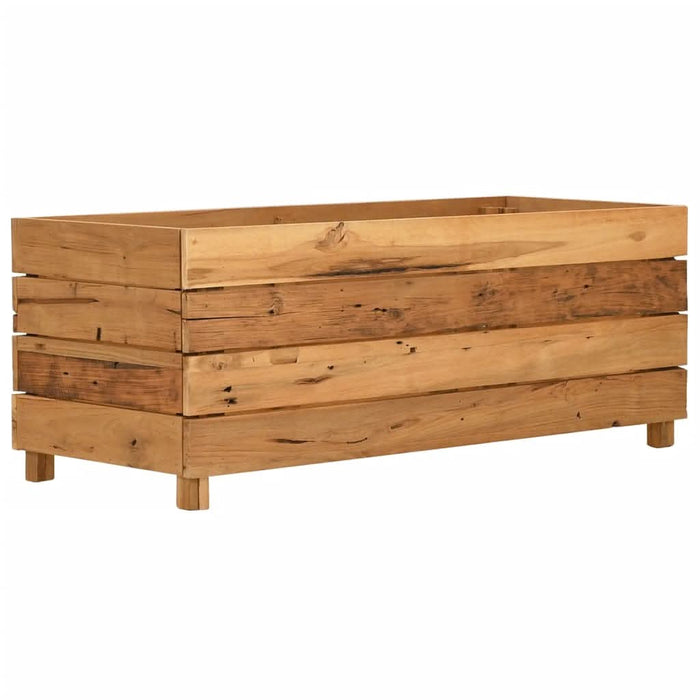 Strat înălțat, 100x40x38 cm, lemn de tec reciclat și oțel - WALTI WALTI
