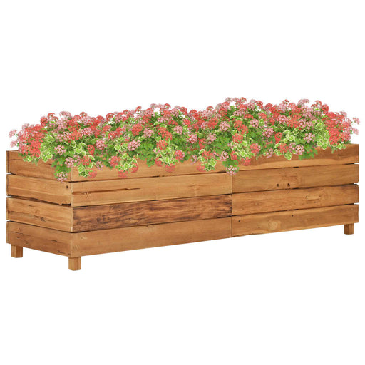 Strat înălțat, 150x40x38 cm, lemn de tec reciclat și oțel - WALTI WALTI