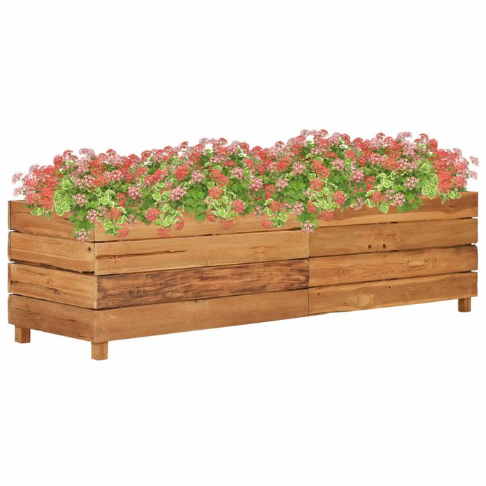 Strat înălțat, 150x40x38 cm, lemn de tec reciclat și oțel - WALTI WALTI