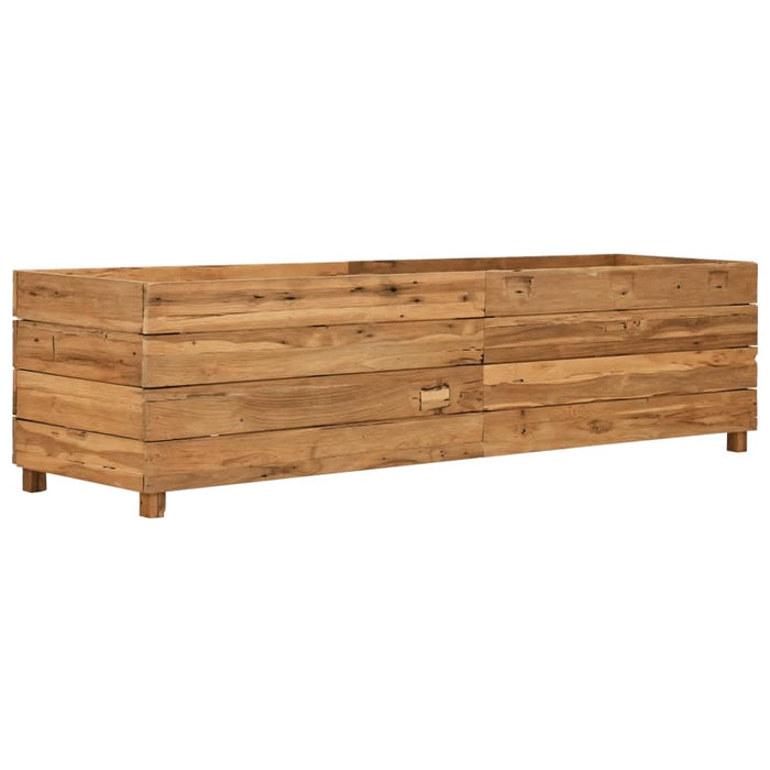 Strat înălțat, 150x40x38 cm, lemn de tec reciclat și oțel - WALTI WALTI