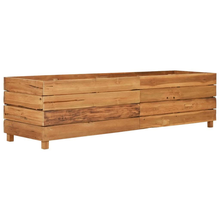Strat înălțat, 150x40x38 cm, lemn de tec reciclat și oțel - WALTI WALTI