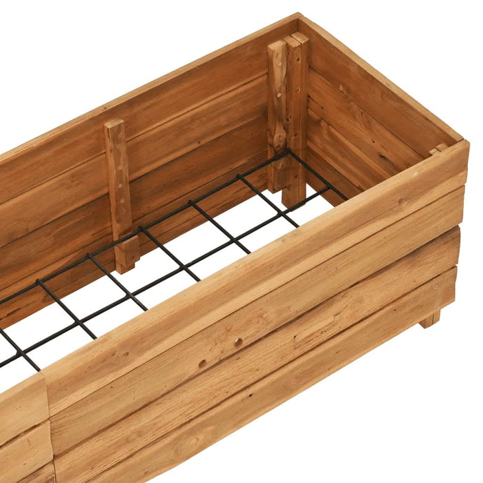 Strat înălțat, 150x40x38 cm, lemn de tec reciclat și oțel - WALTI WALTI