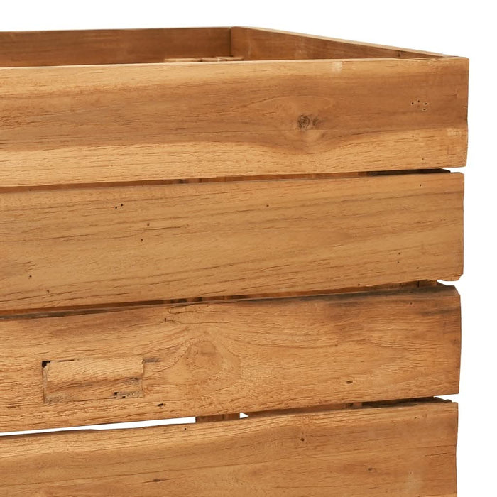 Strat înălțat, 150x40x38 cm, lemn de tec reciclat și oțel - WALTI WALTI