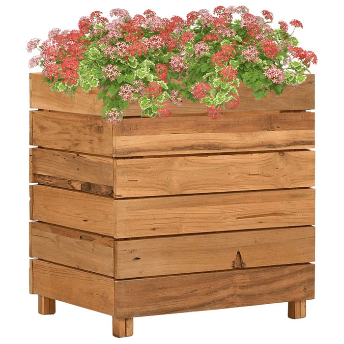 Strat înălțat, 50x40x55 cm, lemn de tec reciclat și oțel - WALTI WALTI