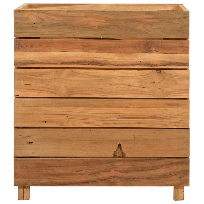Strat înălțat, 50x40x55 cm, lemn de tec reciclat și oțel - WALTI WALTI