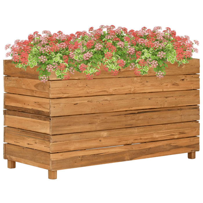 Strat înălțat, 100x40x55 cm, lemn de tec reciclat și oțel - WALTI WALTI